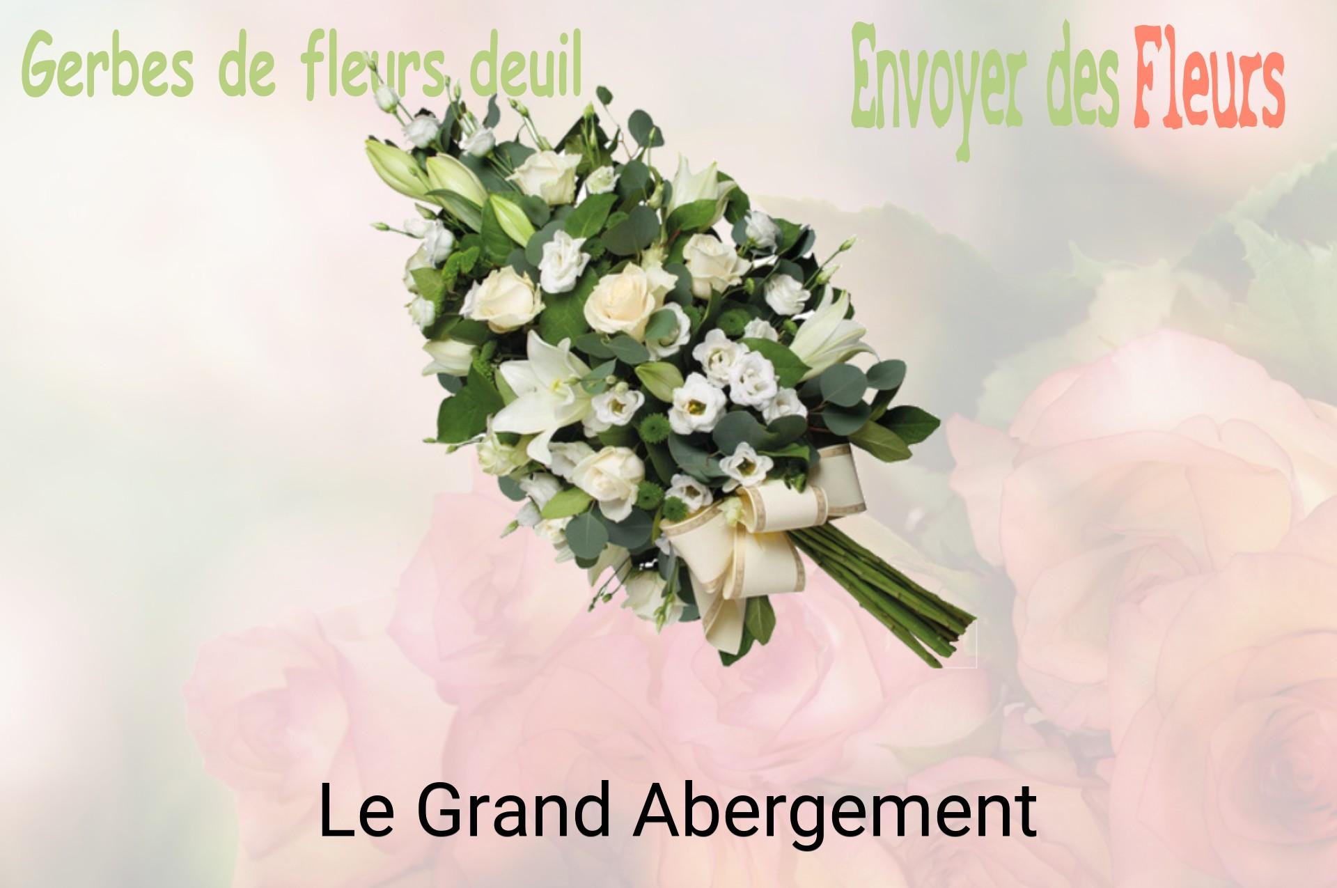 Gerbe de fleurs de deuil livrée à Le Grand-Abergement
